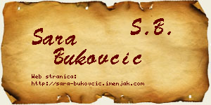 Sara Bukovčić vizit kartica